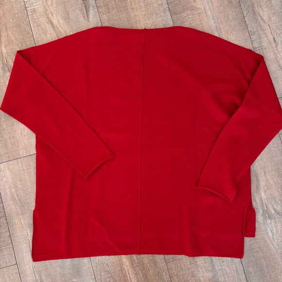 EILEEN FISHER Merino Wool Red Sweater Women's Petite Medium - Picture 14 of 15